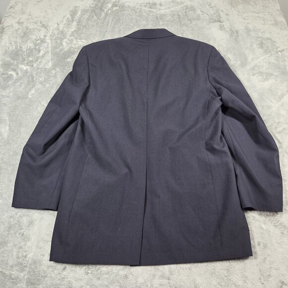Lands End Sport Coat Mens 40L Navy Wool Preppy Career Office Blazer Suit Jacket - Picture 7 of 11